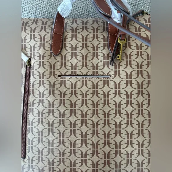 Fossil Elina Convertible Backpack Beige/Brown SHB2976268 brand new with tag - Picture 9 of 16